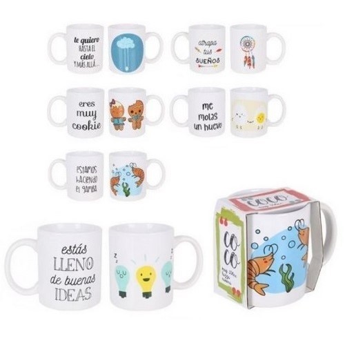 TAZA MUG COCO 35CL MENSAJES SURTIDOS